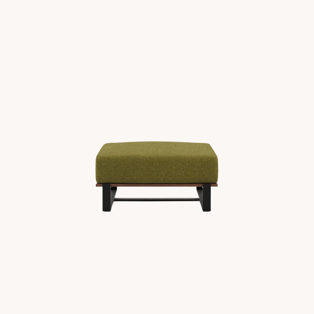 Pouf d'extérieur en tissu vert | Laskasas Salim | REMO, mobilier et décoration d'intérieur