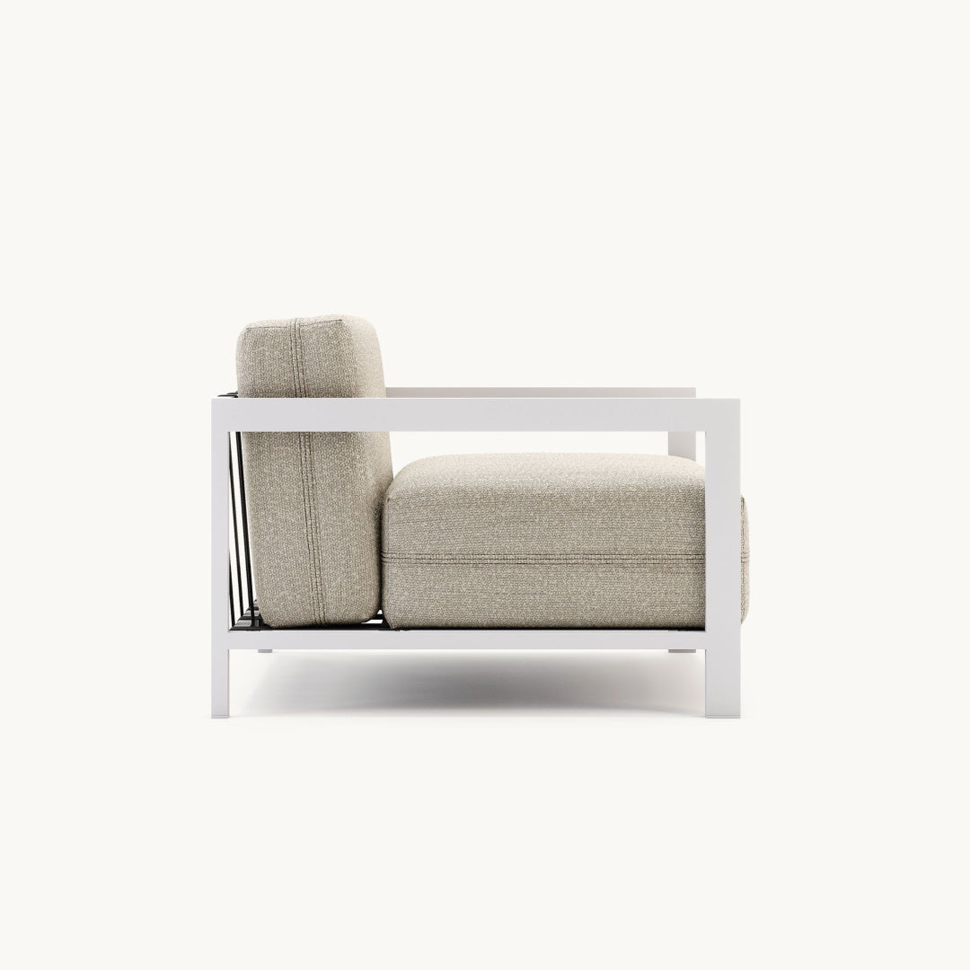 Fauteuil d'extérieur en tissu sable | Domkapa Bondi | REMO, mobilier et décoration d'extérieur