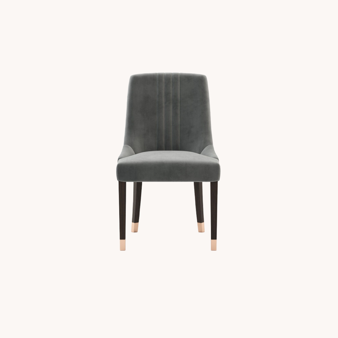 Chaise de salle à manger en tissu anthracite | Laskasas Prestige | REMO, mobilier et décoration d'intérieur