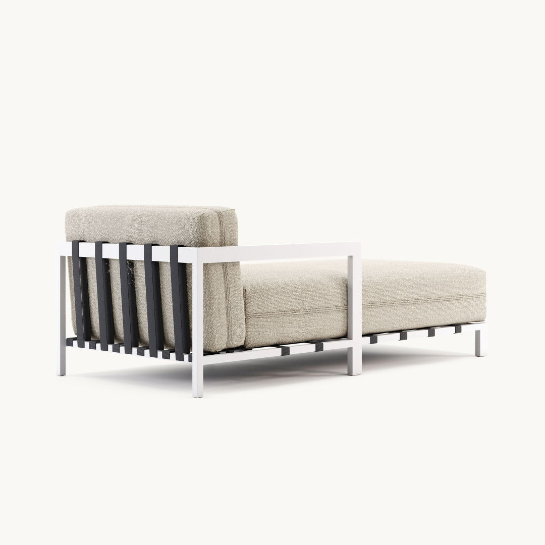 Méridienne d'extérieur en tissu sable | Domkapa Bondi | REMO, mobilier et décoration d'extérieur.