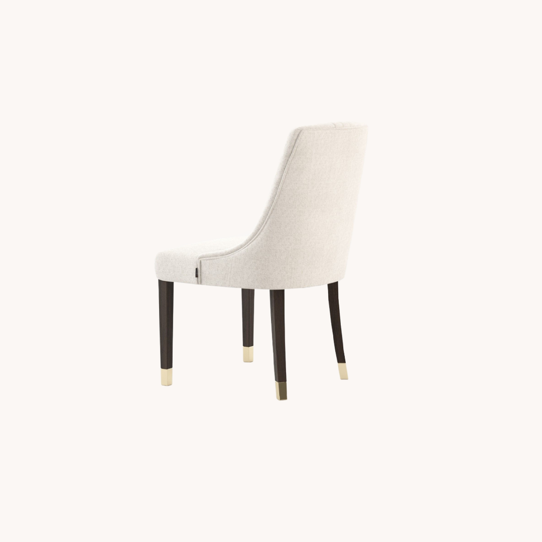 Chaise de salle à manger en tissu blanc | Laskasas Prestige | REMO, mobilier et décoration d'intérieur