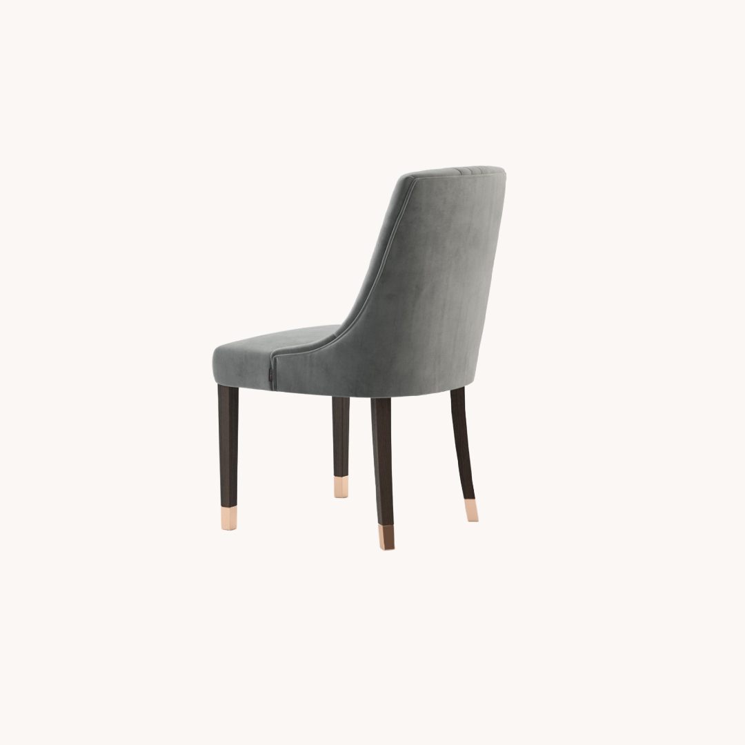 Chaise de salle à manger en tissu anthracite | Laskasas Prestige | REMO, mobilier et décoration d'intérieur