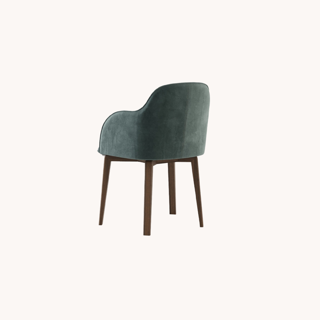 Chaise de salle à manger en tissu turquoise | Laskasas Clyde | REMO, mobilier et décoration d'intérieur