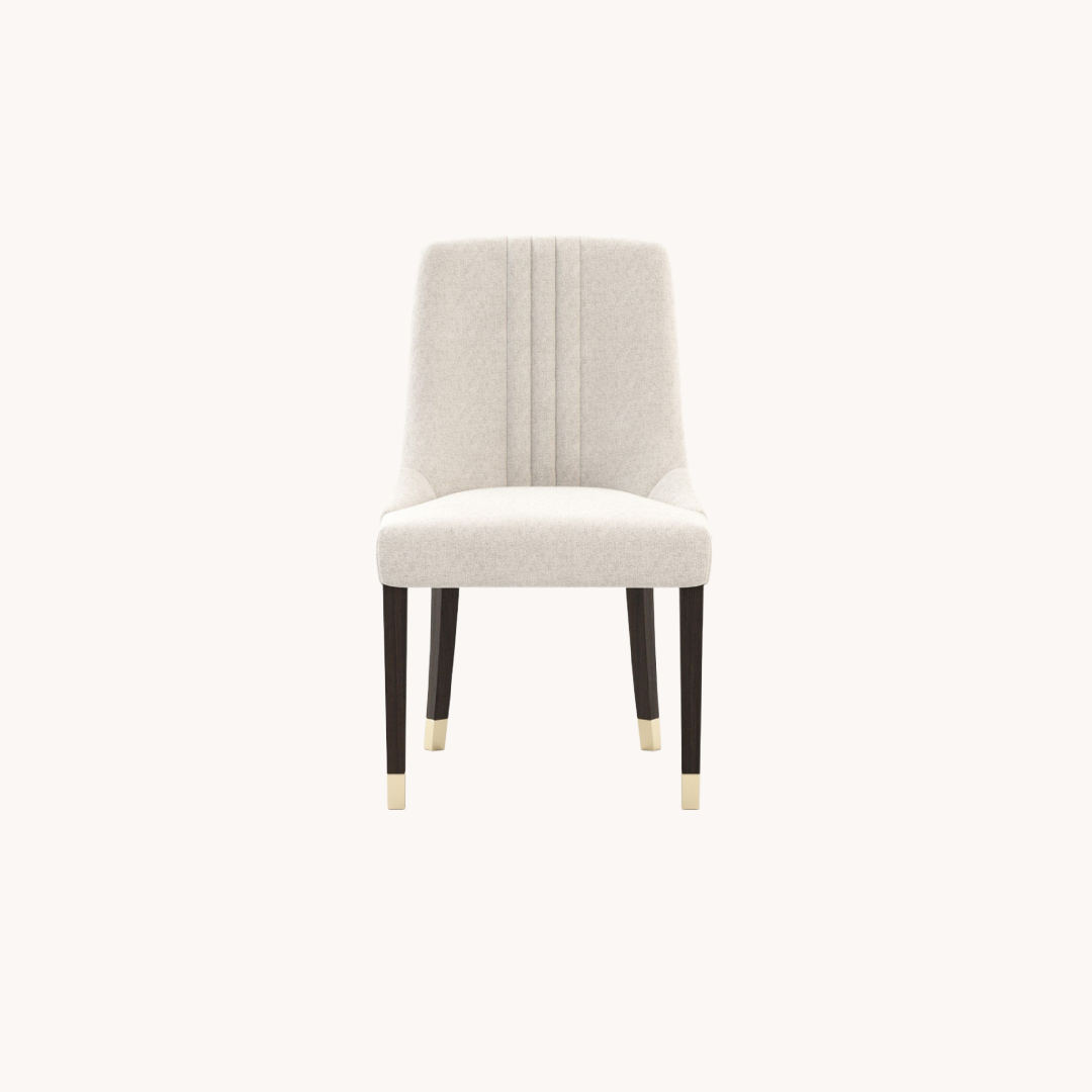 Chaise de salle à manger en tissu blanc | Laskasas Prestige | REMO, mobilier et décoration d'intérieur