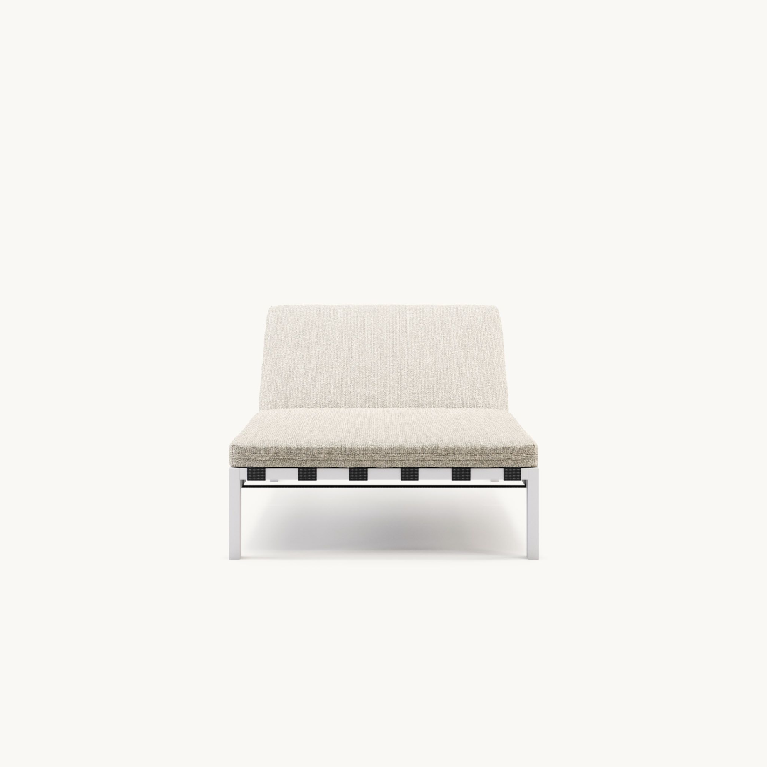 Chaise longue d'extérieur en tissu sable | Domkapa Bondi | REMO, mobilier et décoration d'extérieur.