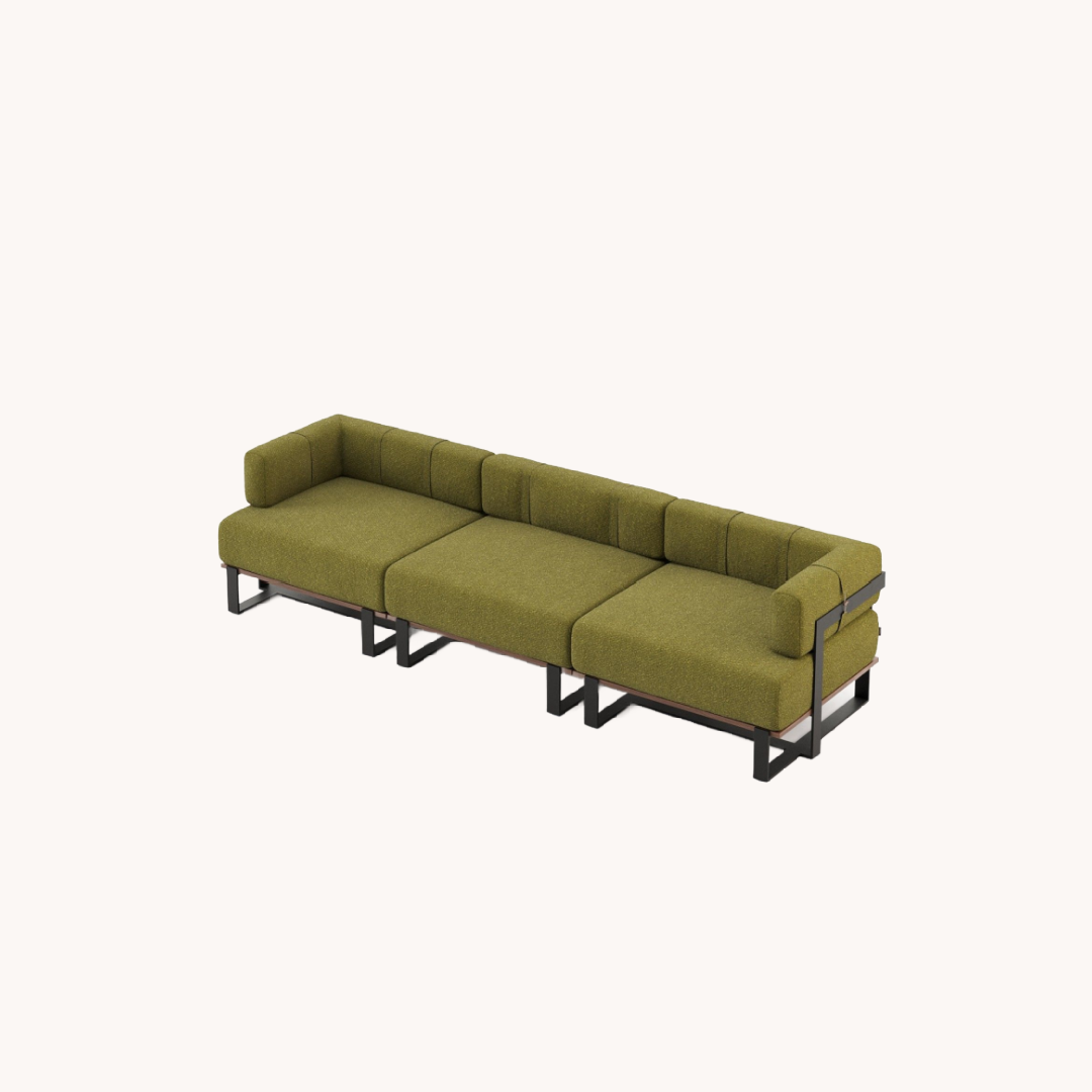 Canapé d'extérieur en tissu vert | Laskasas Salim | REMO, mobilier et décoration d'extérieur