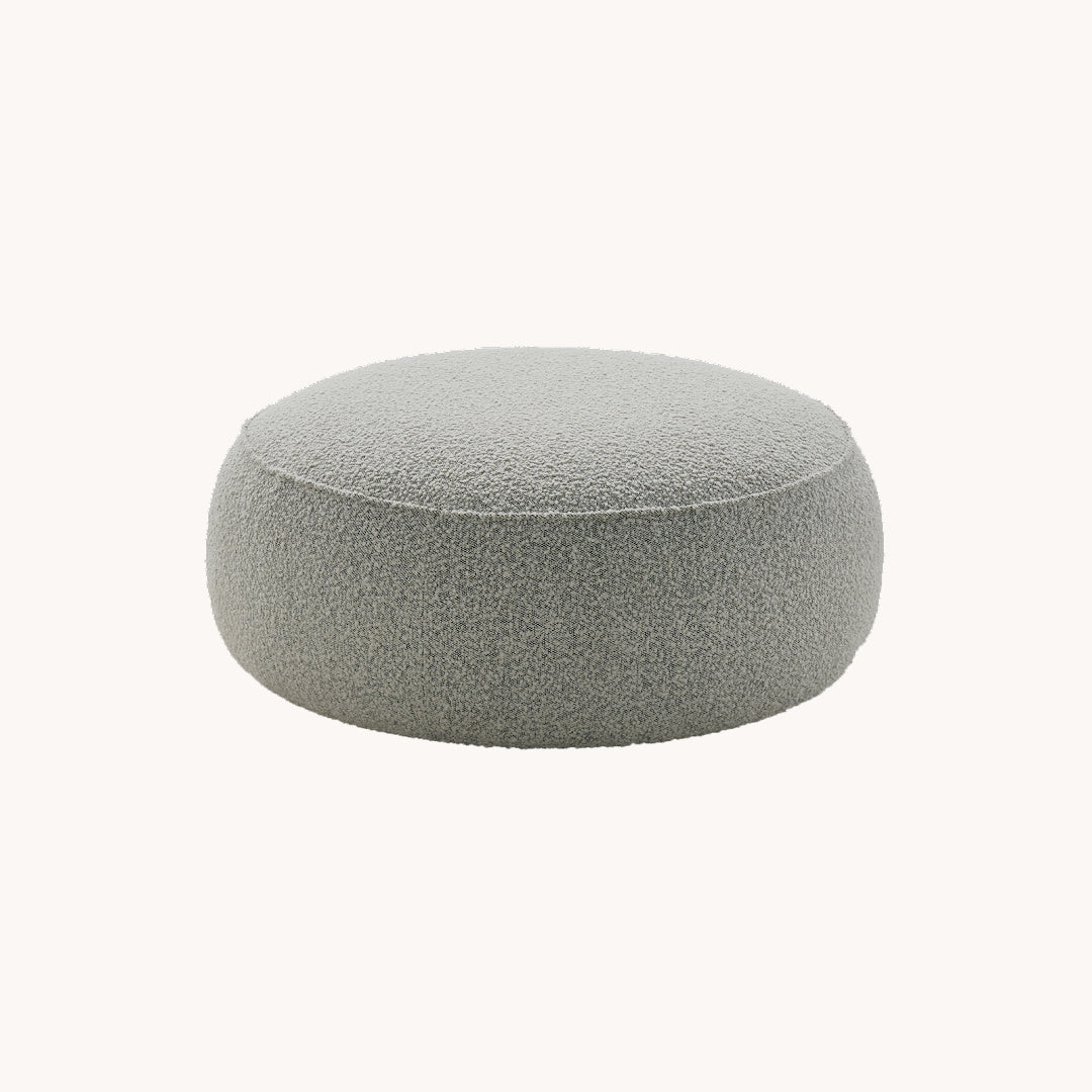 Pouf en tissu gris | Grado Fagao