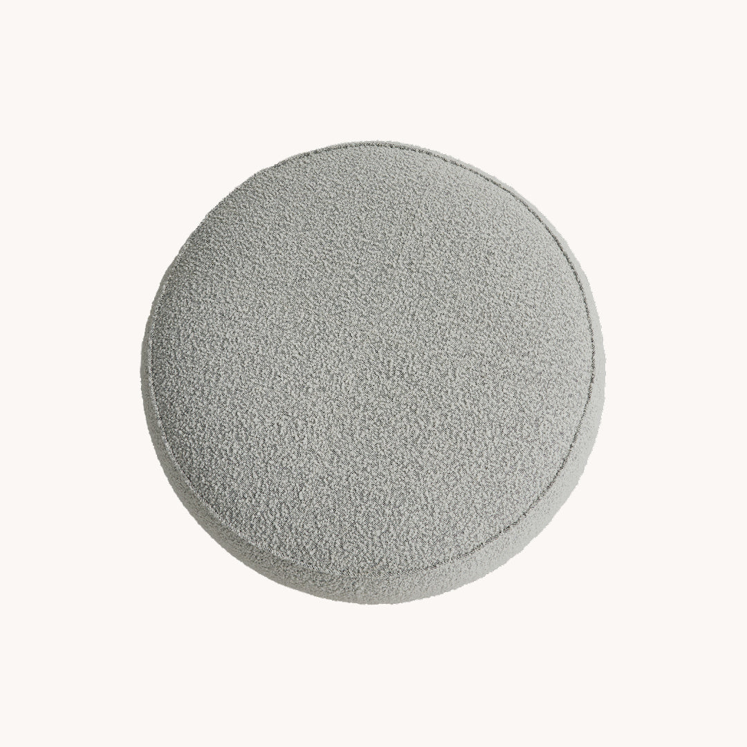 Pouf en tissu gris | Grado Fagao