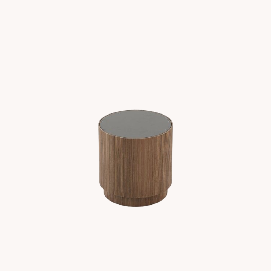 Table d'appoint en bois de noyer | Laskasas Gold