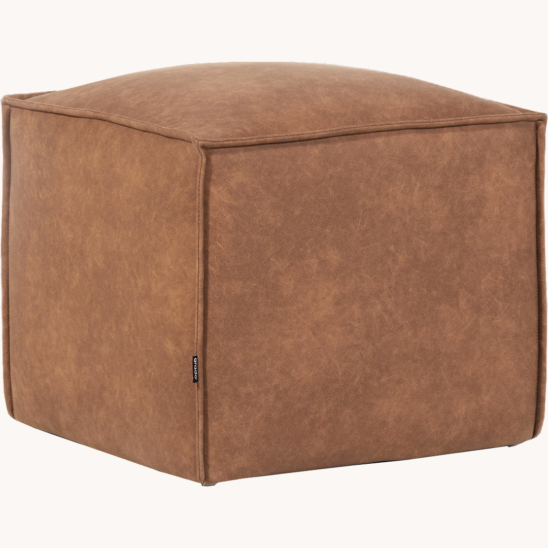 Pouf en tissu marron | Grado Jelly M