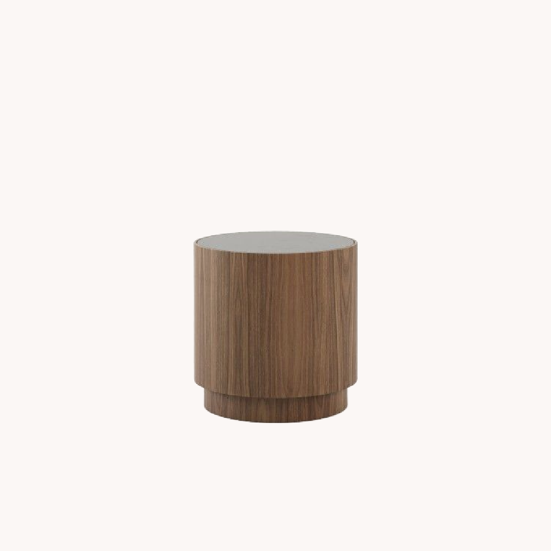 Table d'appoint en bois de noyer | Laskasas Gold