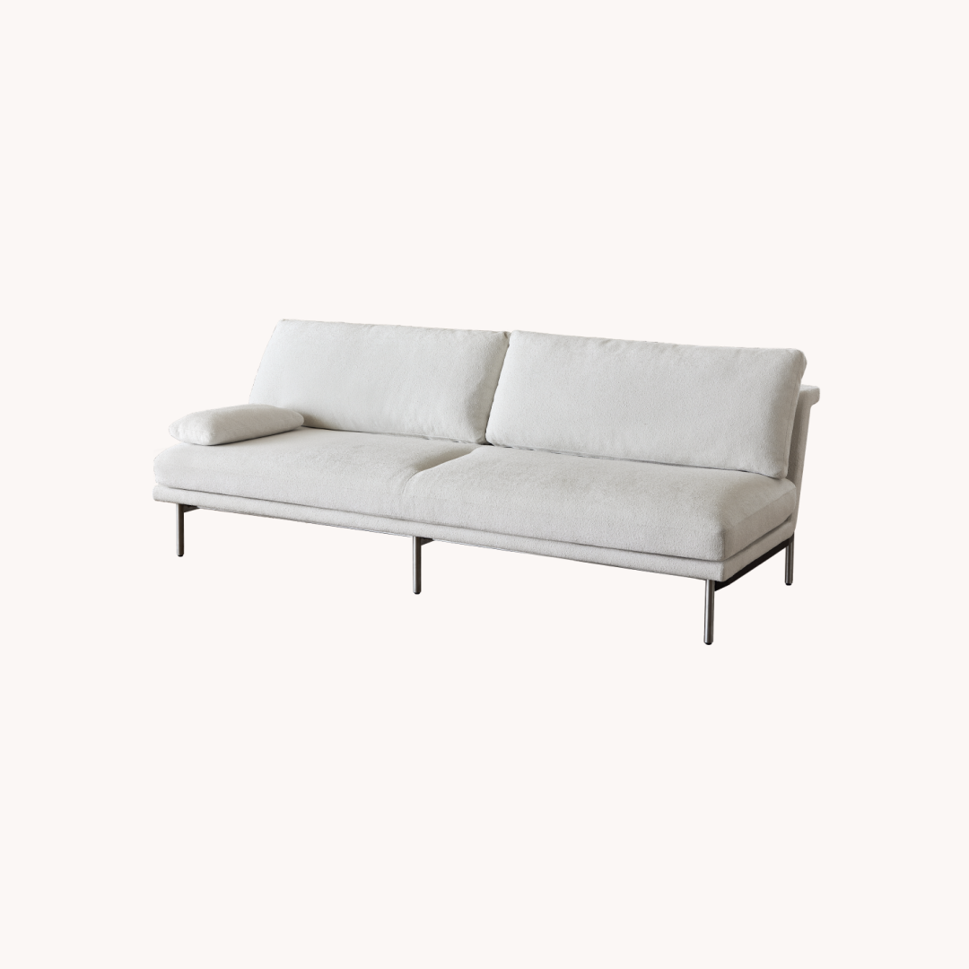 Canapé 3 places en tissu blanc | Grado Less