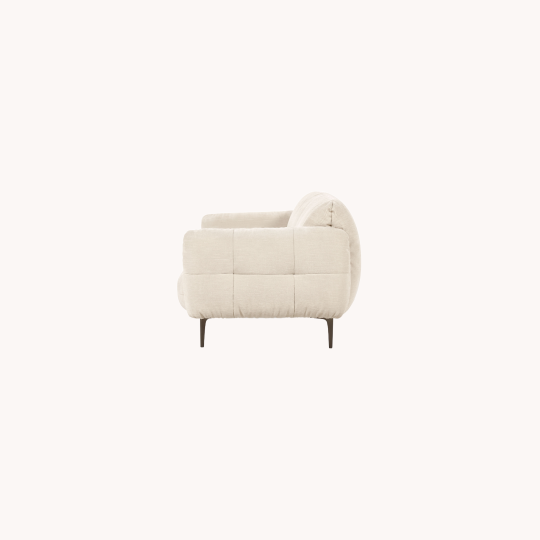 3-seater sofa in off-white fabric | Grado Wet