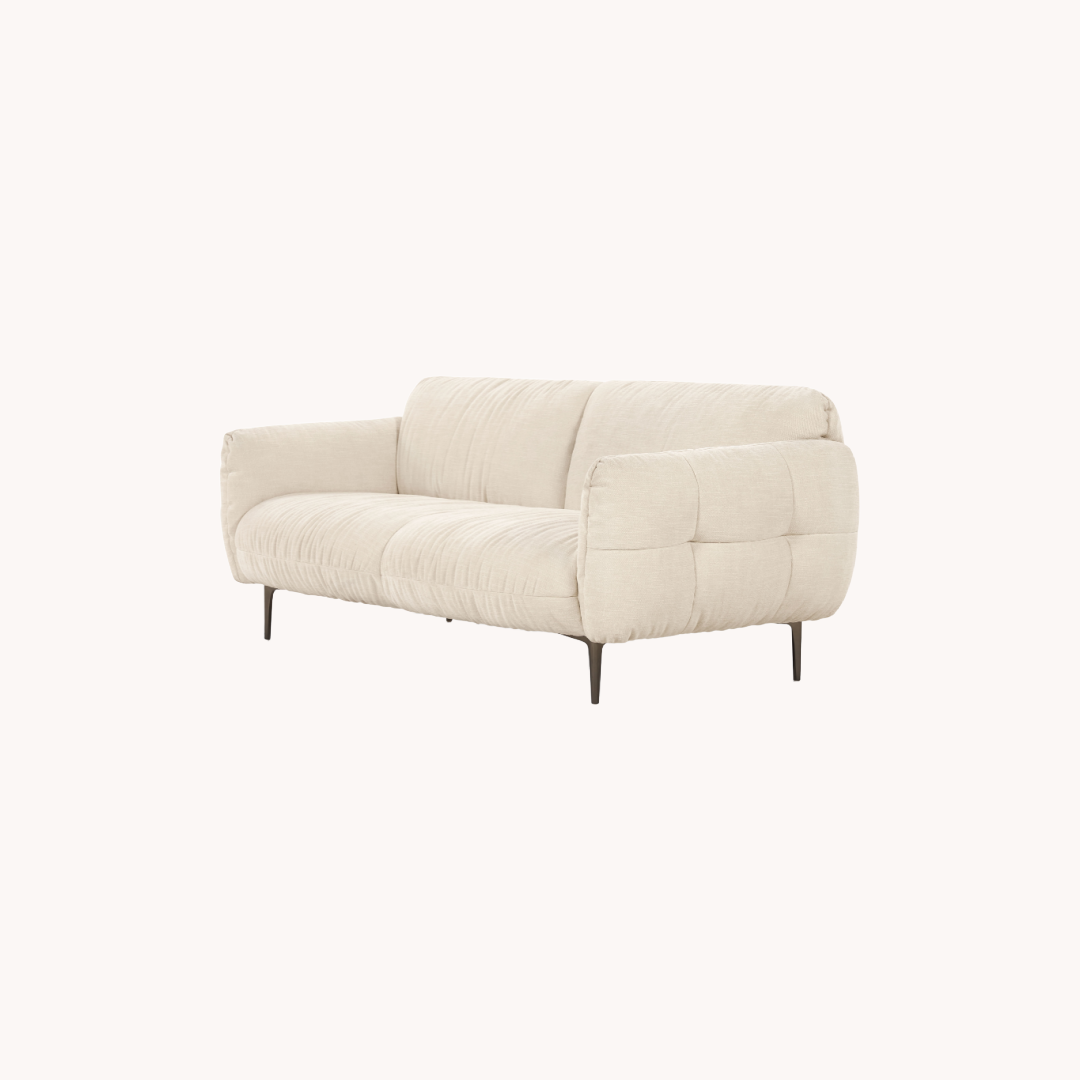 3-seater sofa in off-white fabric | Grado Wet