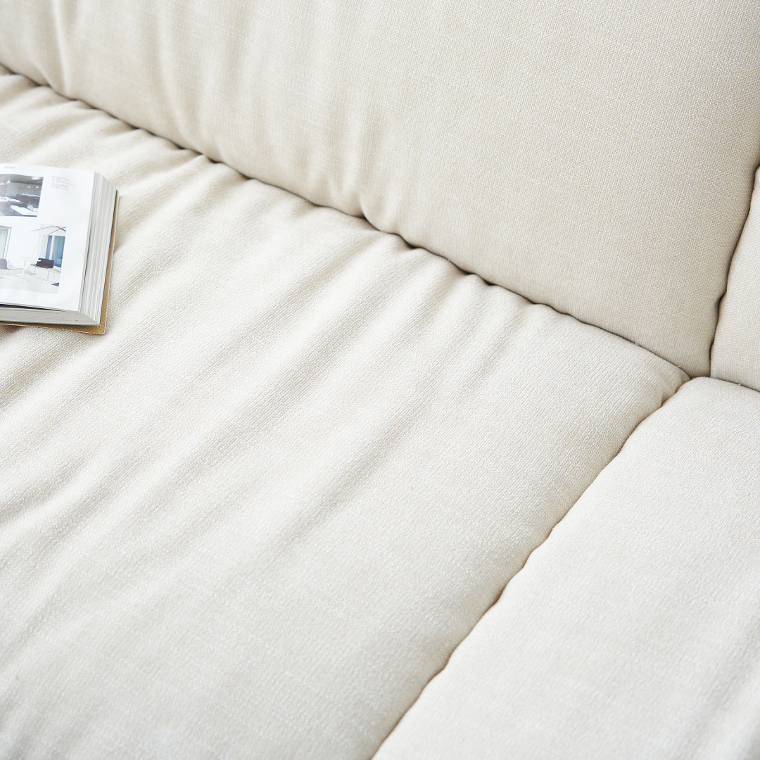 3-seater sofa in off-white fabric | Grado Wet