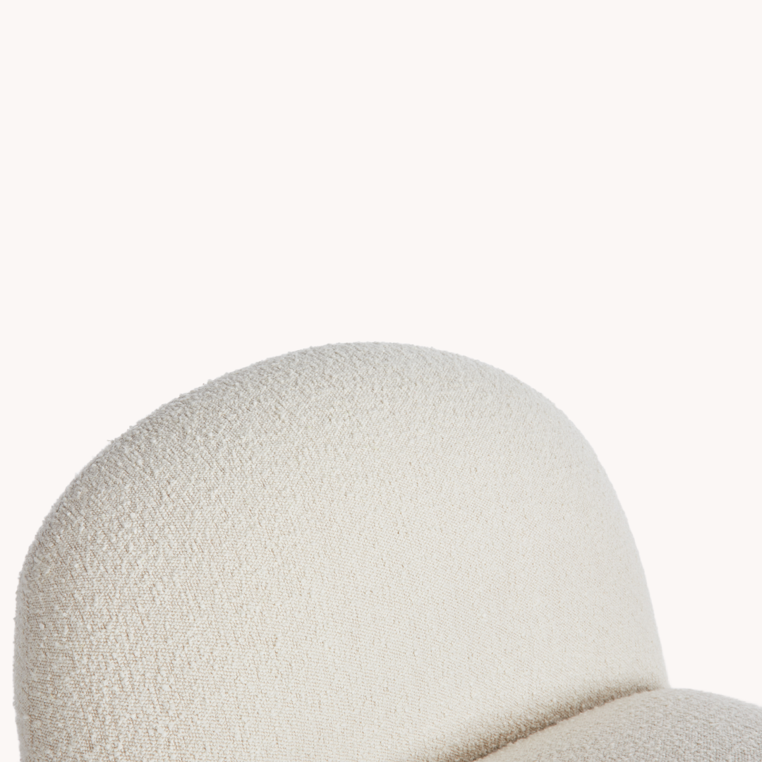 Fauteuil en tissu bouclé crème | Grado Tangy