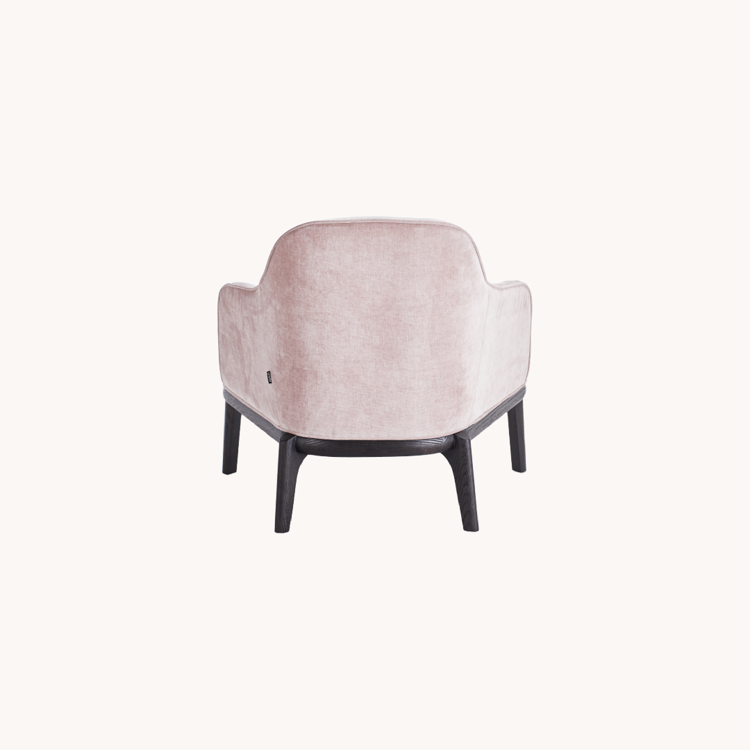 Fauteuil en tissu rose pâle | Grado Lord