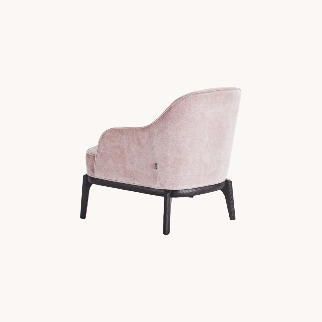 Fauteuil en tissu rose pâle | Grado Lord