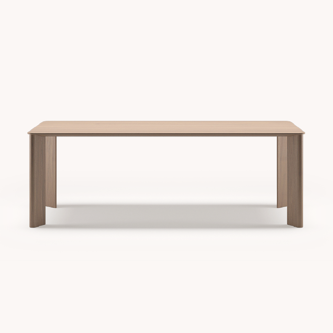 Table de salle à manger rectangulaire en bois massif | Isan Pilon