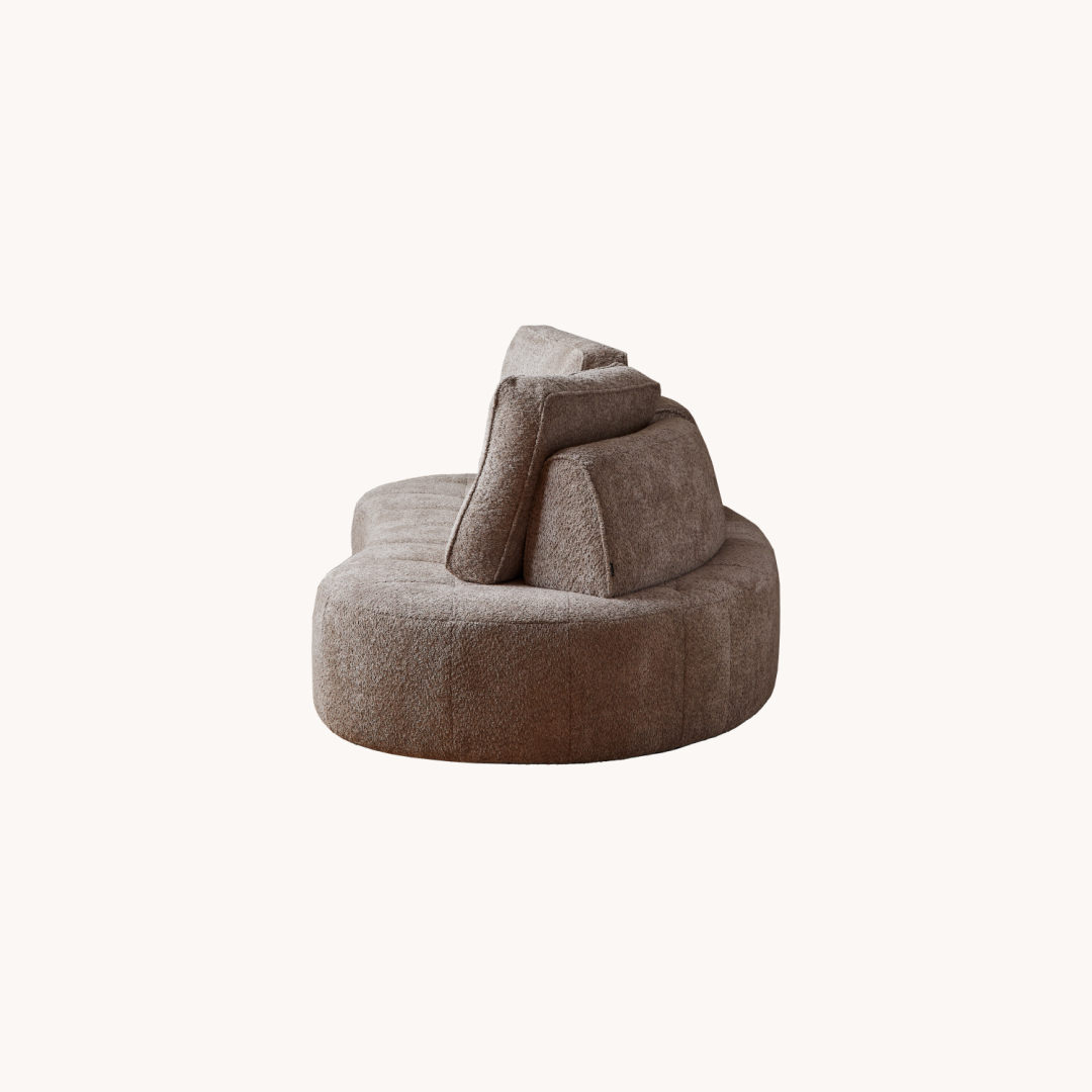 Canapé modulable 3 places en tissu marron | Grado Mousse