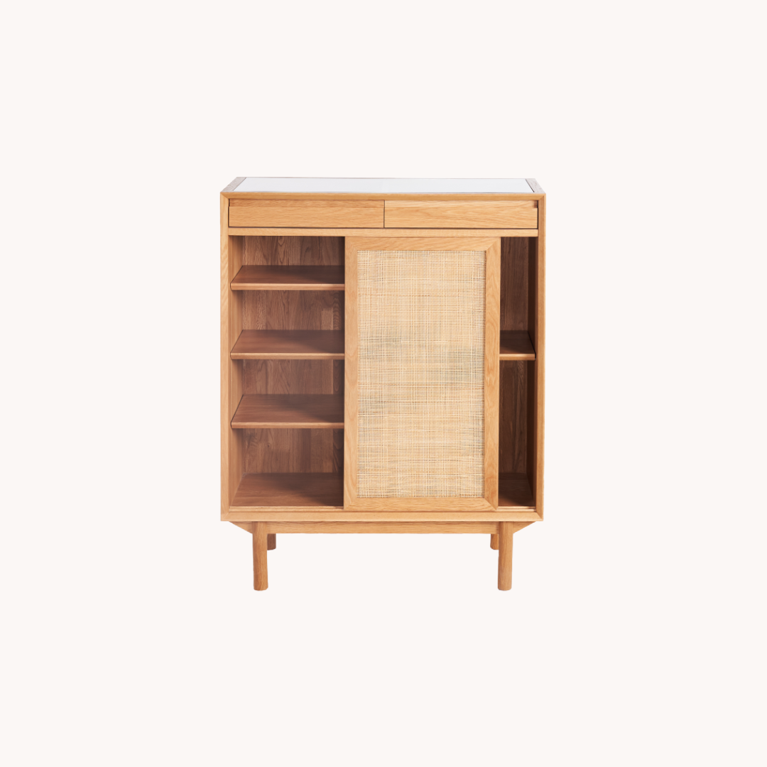 Solid oak wood storage console | Grado Torii