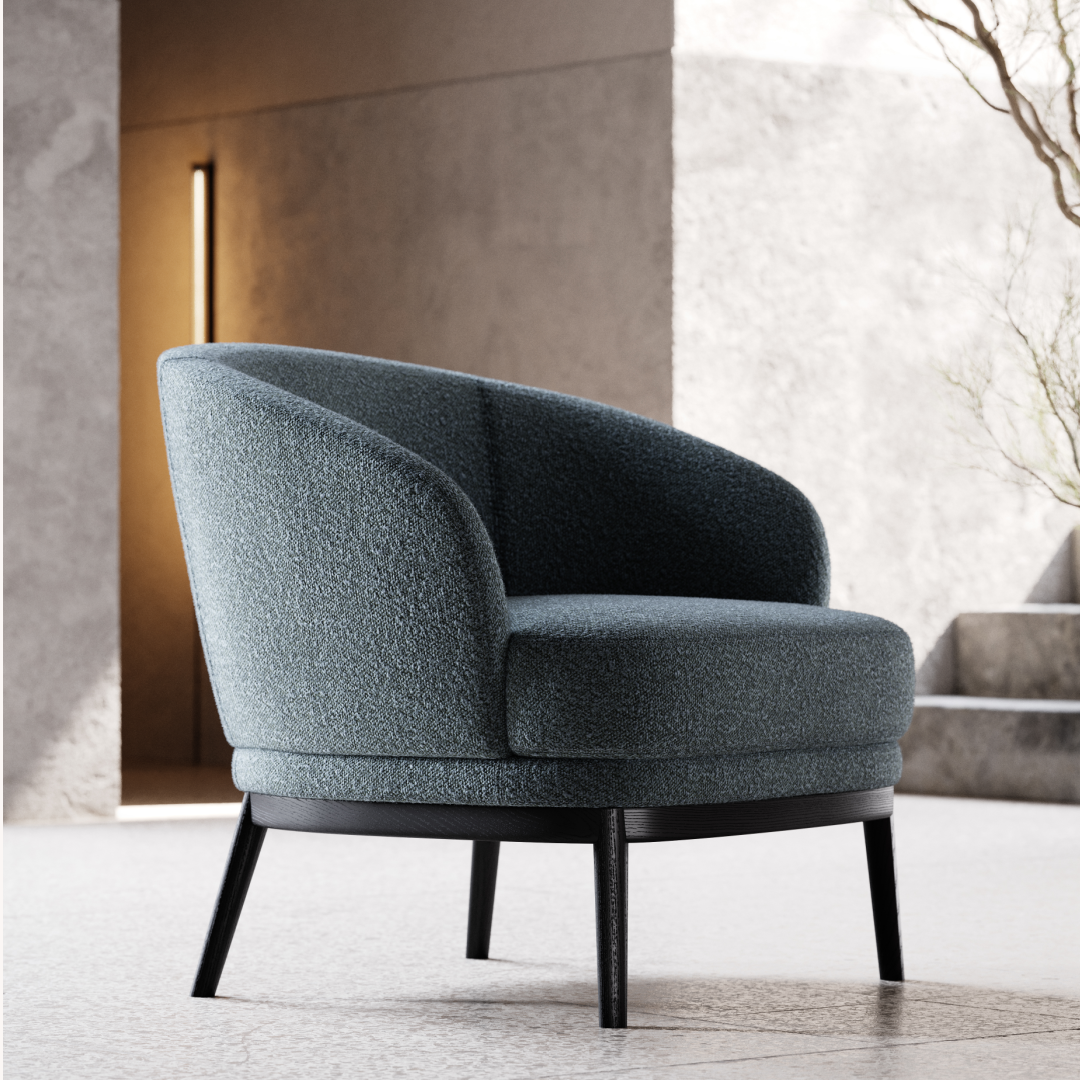 Fauteuil en microfibre moutarde | Domkapa Ruth