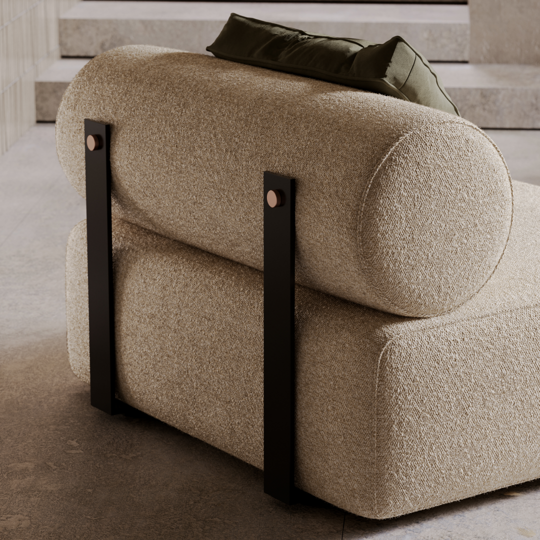 Canapé modulable en tissu beige | Domkapa Shinto