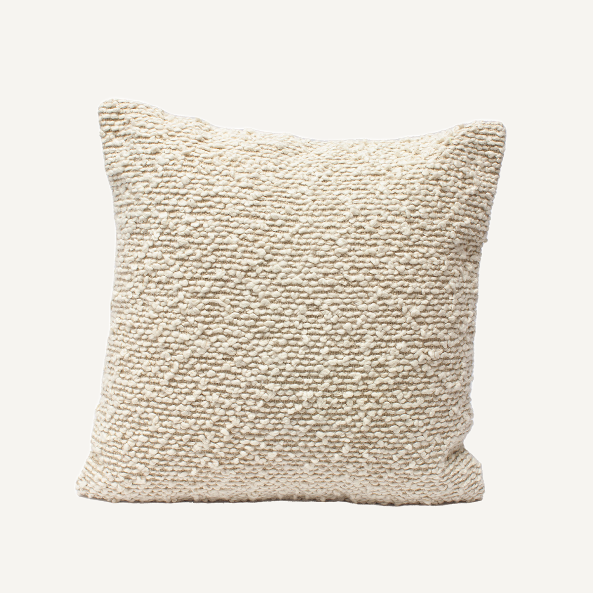 Coussin carré bouclé crème | Dôme Deco Viola |  REMO, mobilier et décoration d'intérieur