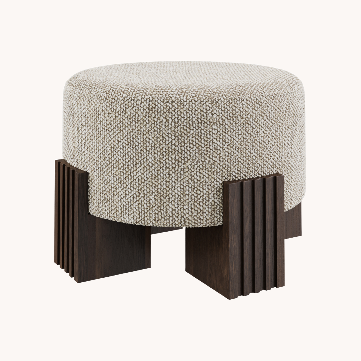 Pouf en tissu sable | Dôme Deco Clark | REMO, mobilier et décoration d'intérieur