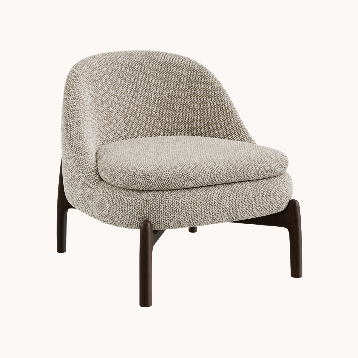 Fauteuil en tissu sable | Dôme Deco Pax | REMO, mobilier et décoration d'intérieur