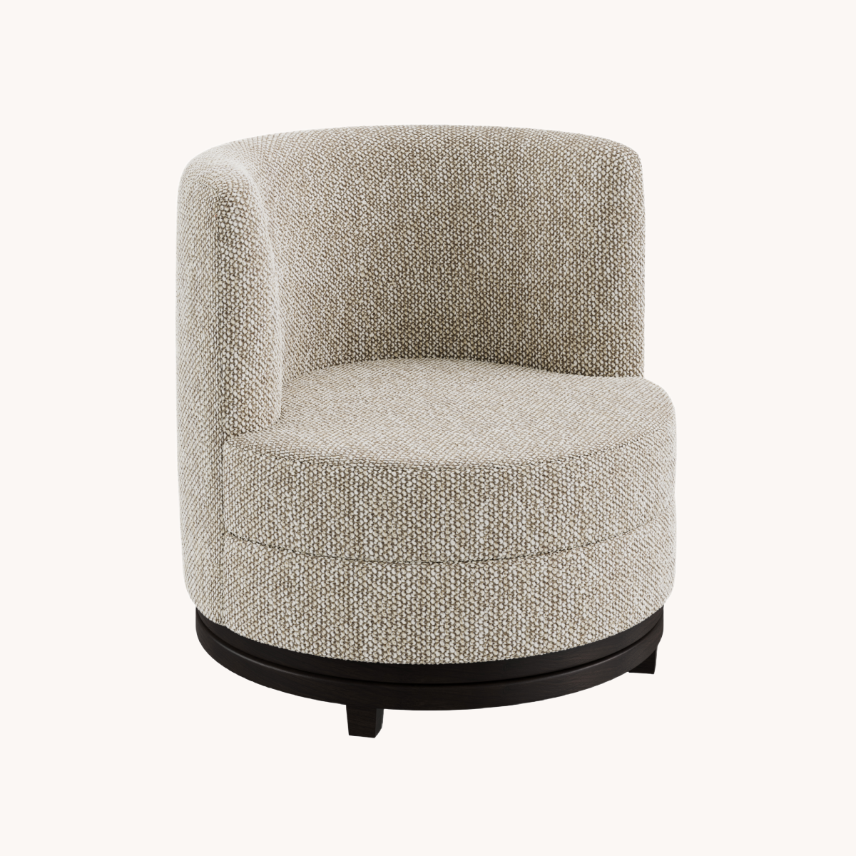 Fauteuil pivotant en tissu sable | Dôme Deco Ayden | REMO, mobilier et décoration d'intérieur