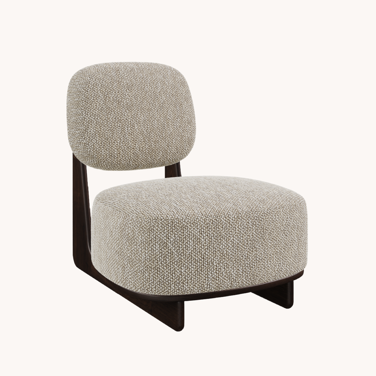 Fauteuil en tissu sable | Dôme Deco Tate | REMO, mobilier et décoration d'intérieur