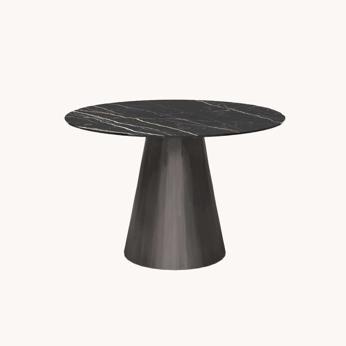 Table de salle à manger ronde en céramique noire | Dôme Deco Veneto S | REMO, mobilier et décoration d'intérieur