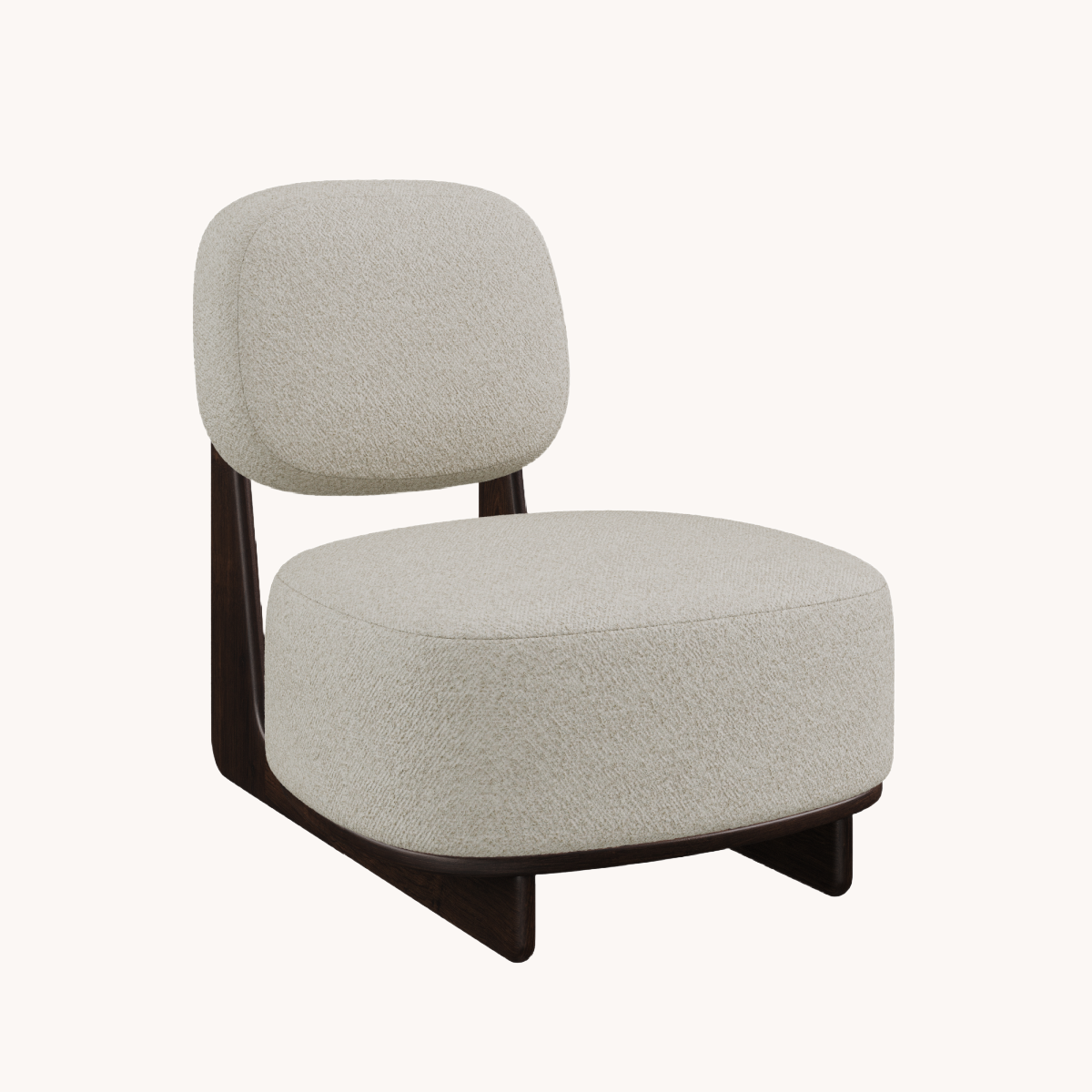 Fauteuil en tissu beige | Dôme Deco Tate | REMO, mobilier et décoration d'intérieur