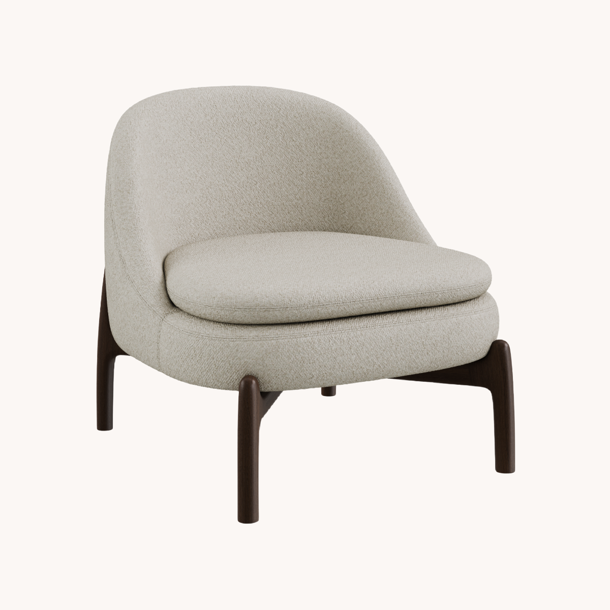 Fauteuil en tissu beige | Dôme Deco Pax | REMO, mobilier et décoration d'intérieur