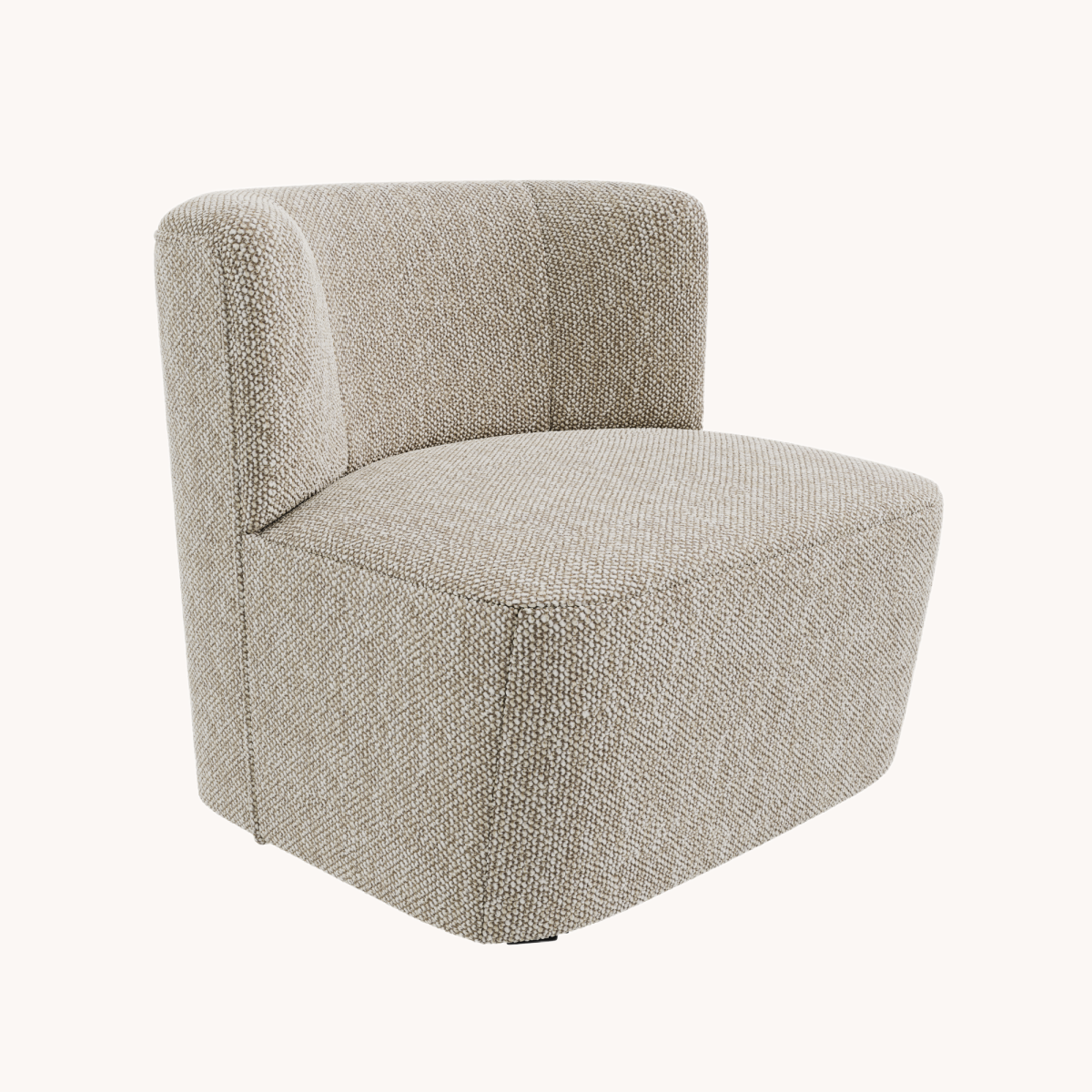 Fauteuil en tissu sable | Dôme Deco Abel | REMO, mobilier et décoration d'intérieur