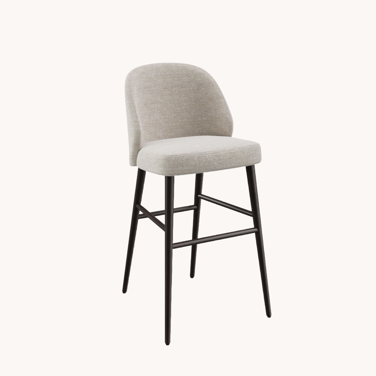 Counter chair in ecru white fabric | Dome Deco Verge