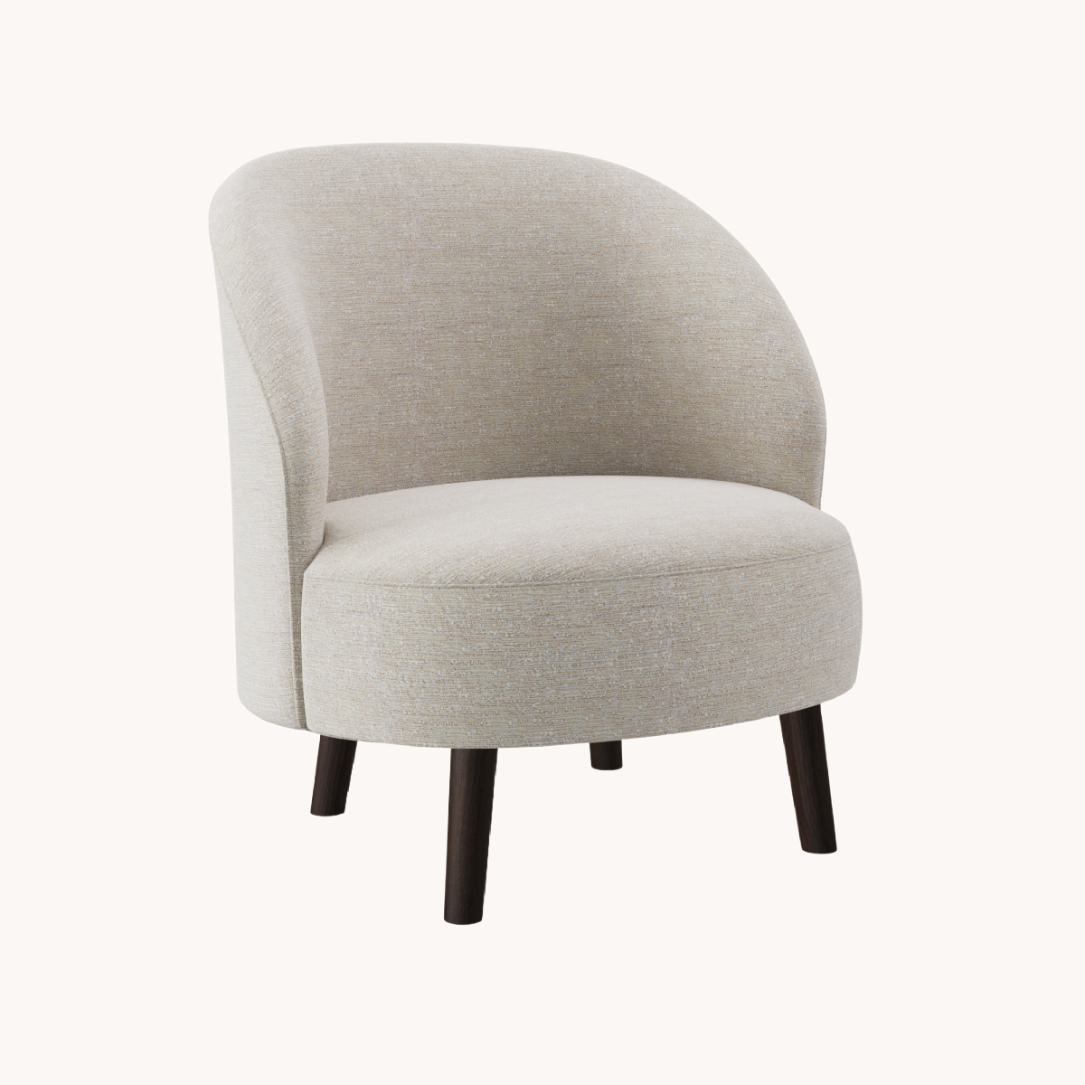 Fauteuil en tissu blanc écru | Dôme Deco Bayron | REMO, mobilier et décoration d'intérieur