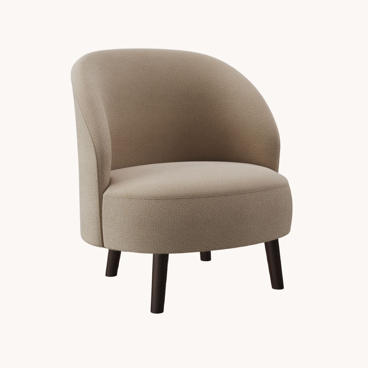 Fauteuil en tissu marron | Dôme Deco Bayron | REMO, mobilier et décoration d'intérieur