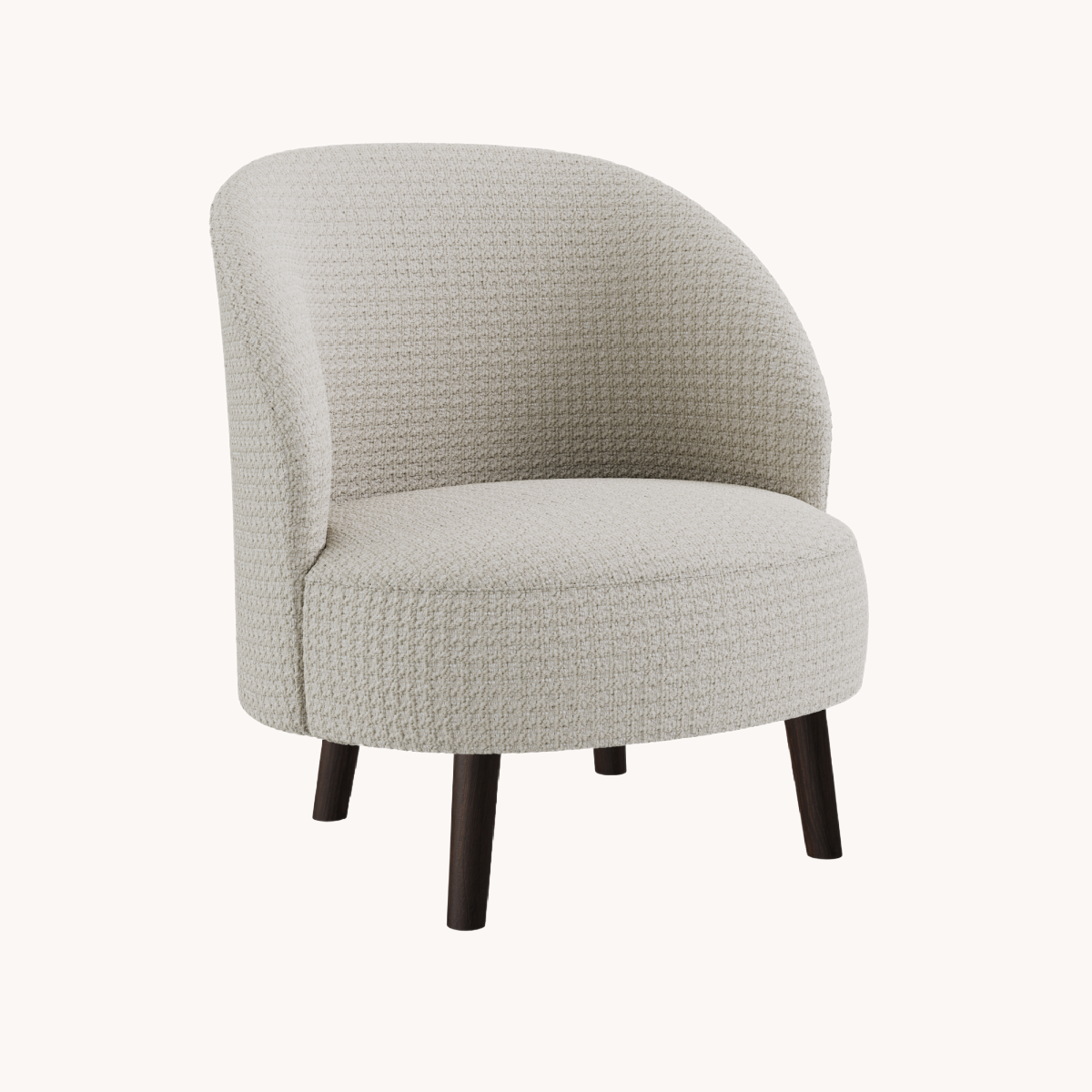 Fauteuil en tissu grège | Dôme Deco Bayron | REMO, mobilier et décoration d'intérieur