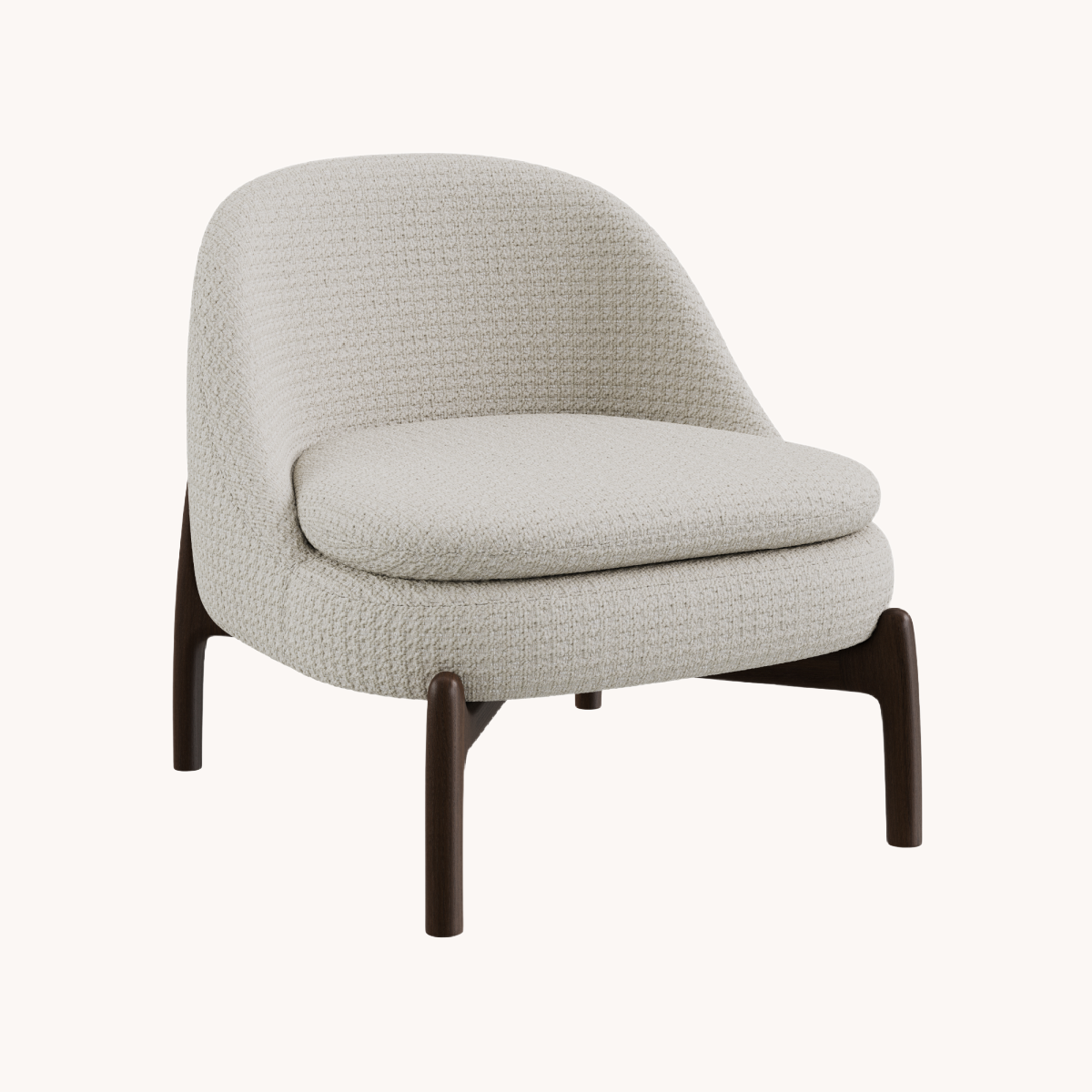 Fauteuil en tissu grège | Dôme Deco Pax | REMO, mobilier et décoration d'intérieur