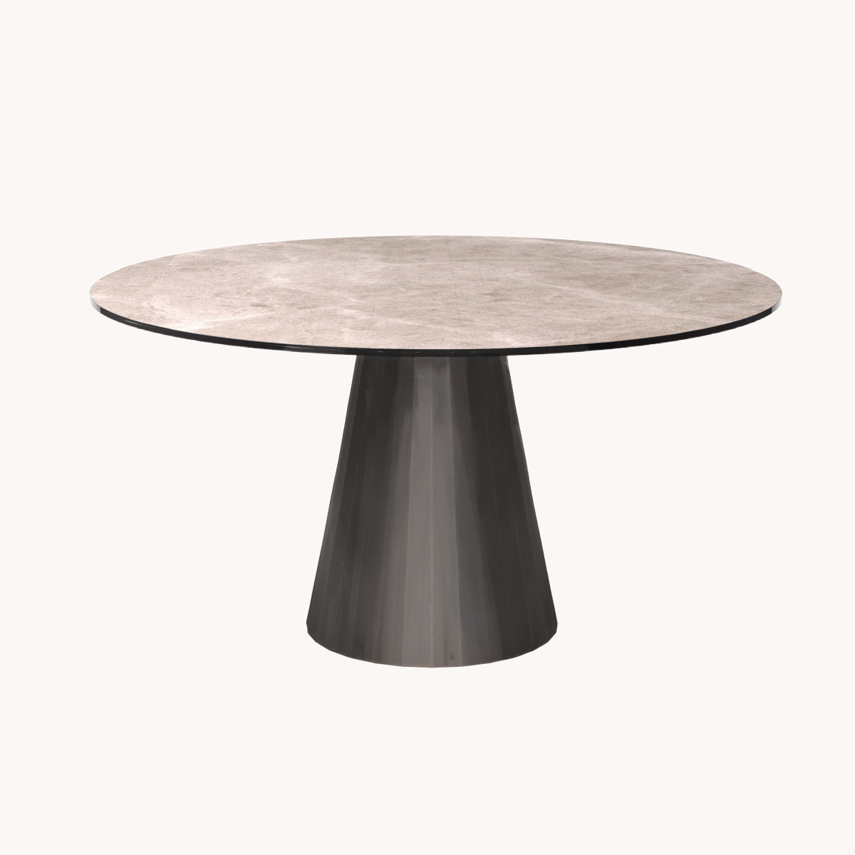 Table de salle à manger ronde en céramique beige | Dôme Deco Veneto M | REMO, mobilier et décoration d'intérieur