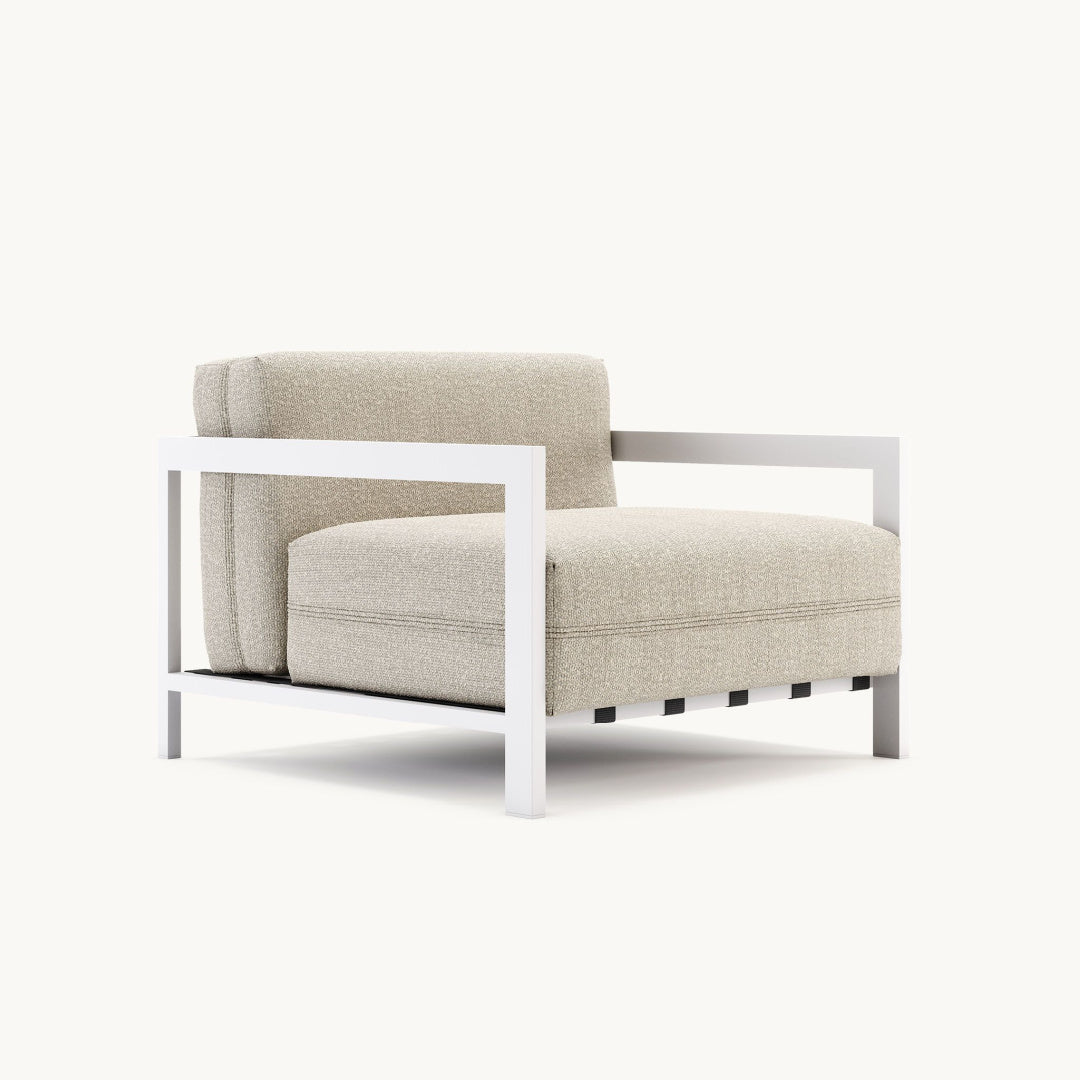 Fauteuil d'extérieur en tissu sable | Domkapa Bondi | REMO, mobilier et décoration d'extérieur