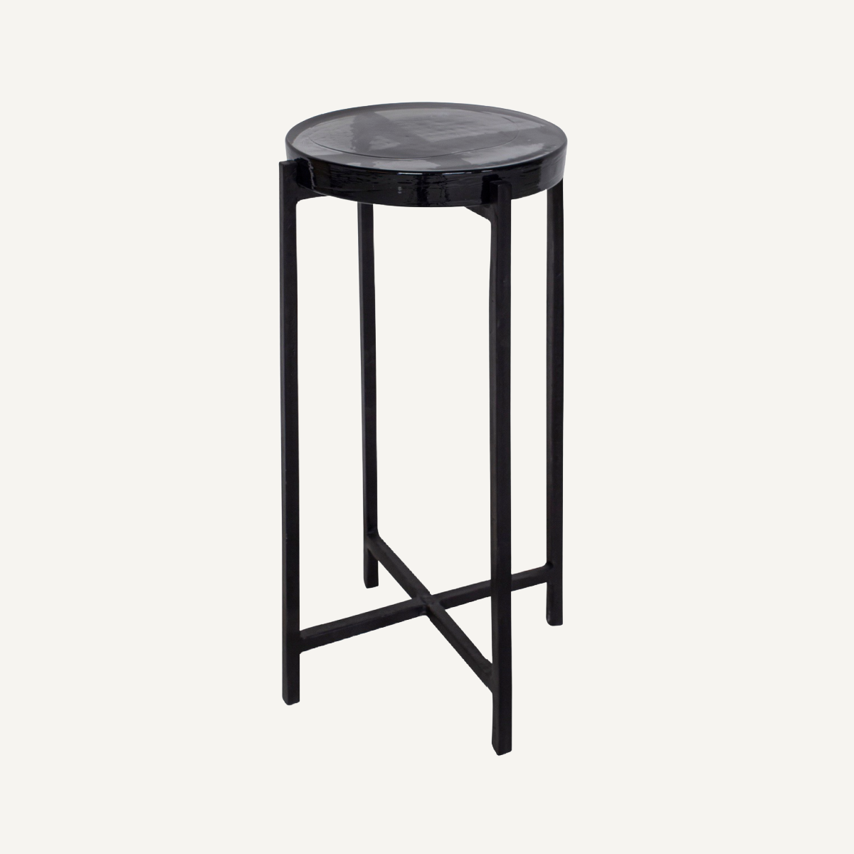 Table d'appoint en verre fumé noir | Dôme Deco Pavia M | REMO, mobilier et décoration d'intérieur