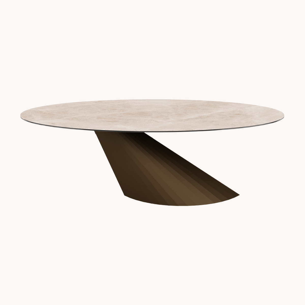 Table de salle à manger en céramique beige | Dôme Deco Arlon | REMO, mobilier et décoration d'intérieur