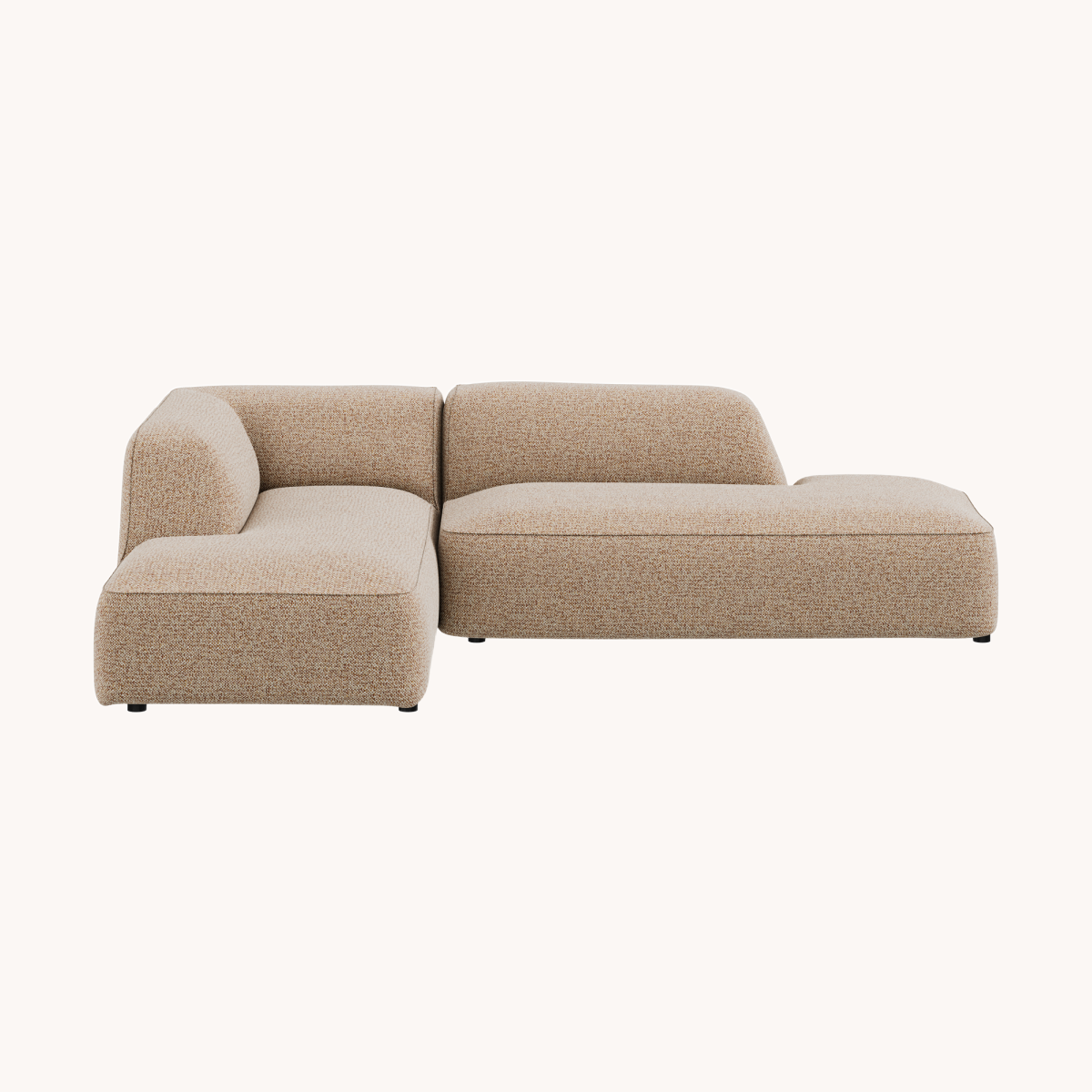 Brown fabric corner sofa | Dôme Deco Cali