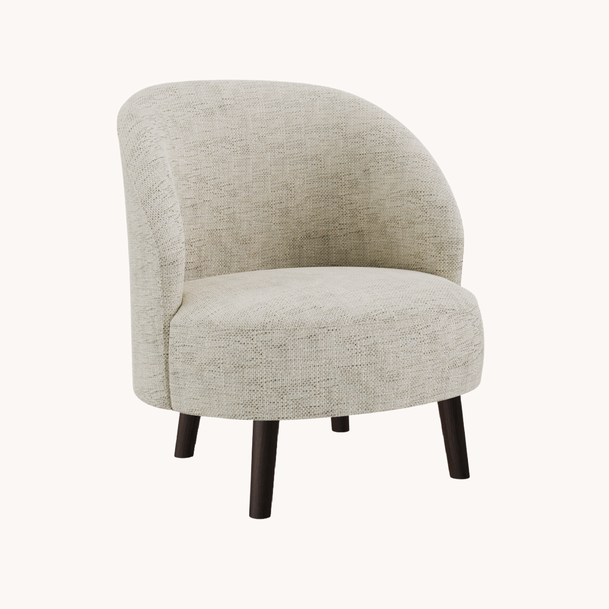 Fauteuil en tissu beige Zena | Dôme Deco Bayron | REMO, mobilier et décoration d'intérieur