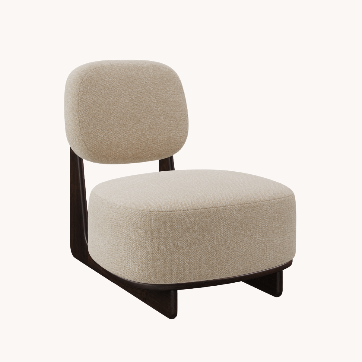 Fauteuil en tissu marron | Dôme Deco Tate | REMO, mobilier et décoration d'intérieur