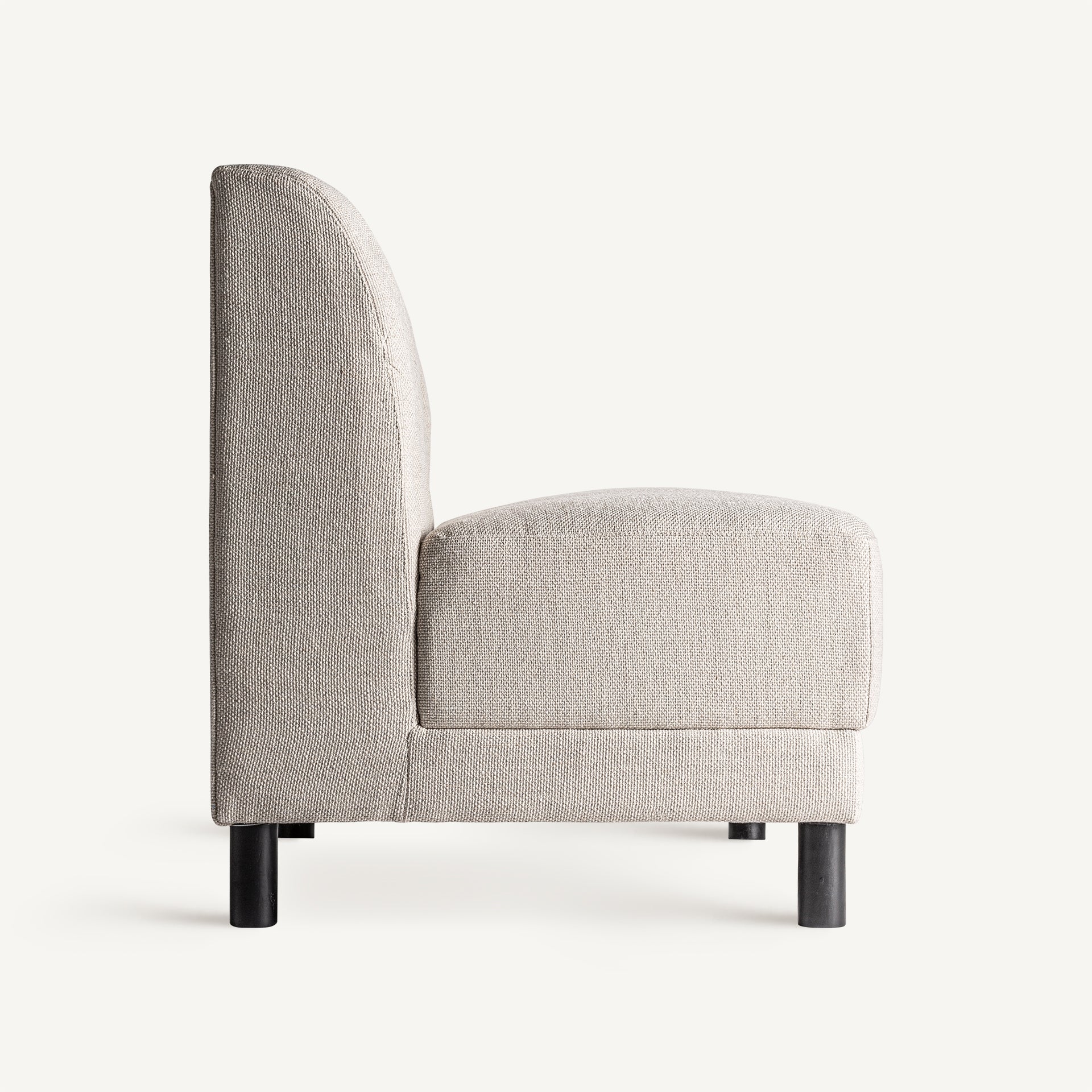 Canapé modulable monochrome noir tissu anti-taches | VICAL Egna | REMO-HOME, mobilier design et décoration d'intérieur