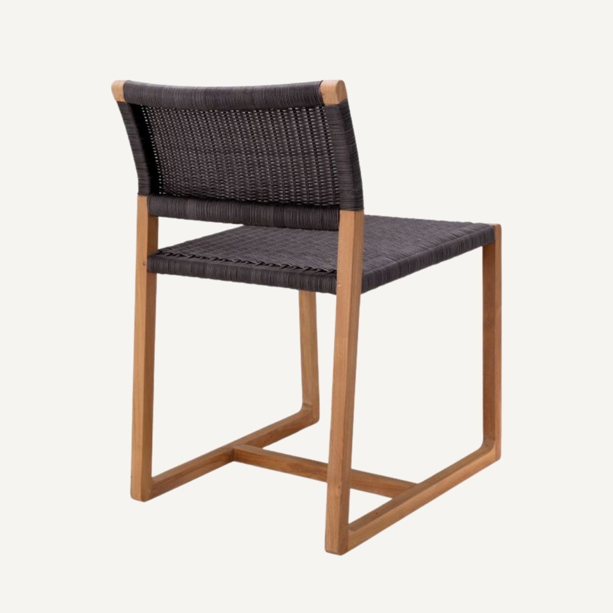 Chaise extérieure avec teck et cordage noir | Eichholtz Griffin | REMO-HOME, mobilier et décoration d'intérieur